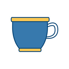 Cute porcelain mug icon vector illustration graphic design