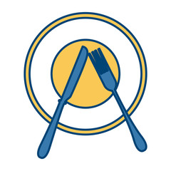 Dish and cutlery icon vector illustration graphic design