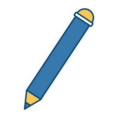 Woden pencil isolated icon vector illustration graphic design