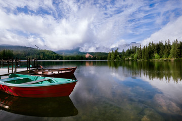 Obraz premium Srbske Pleso Lake in slovakian High Tatra mountains