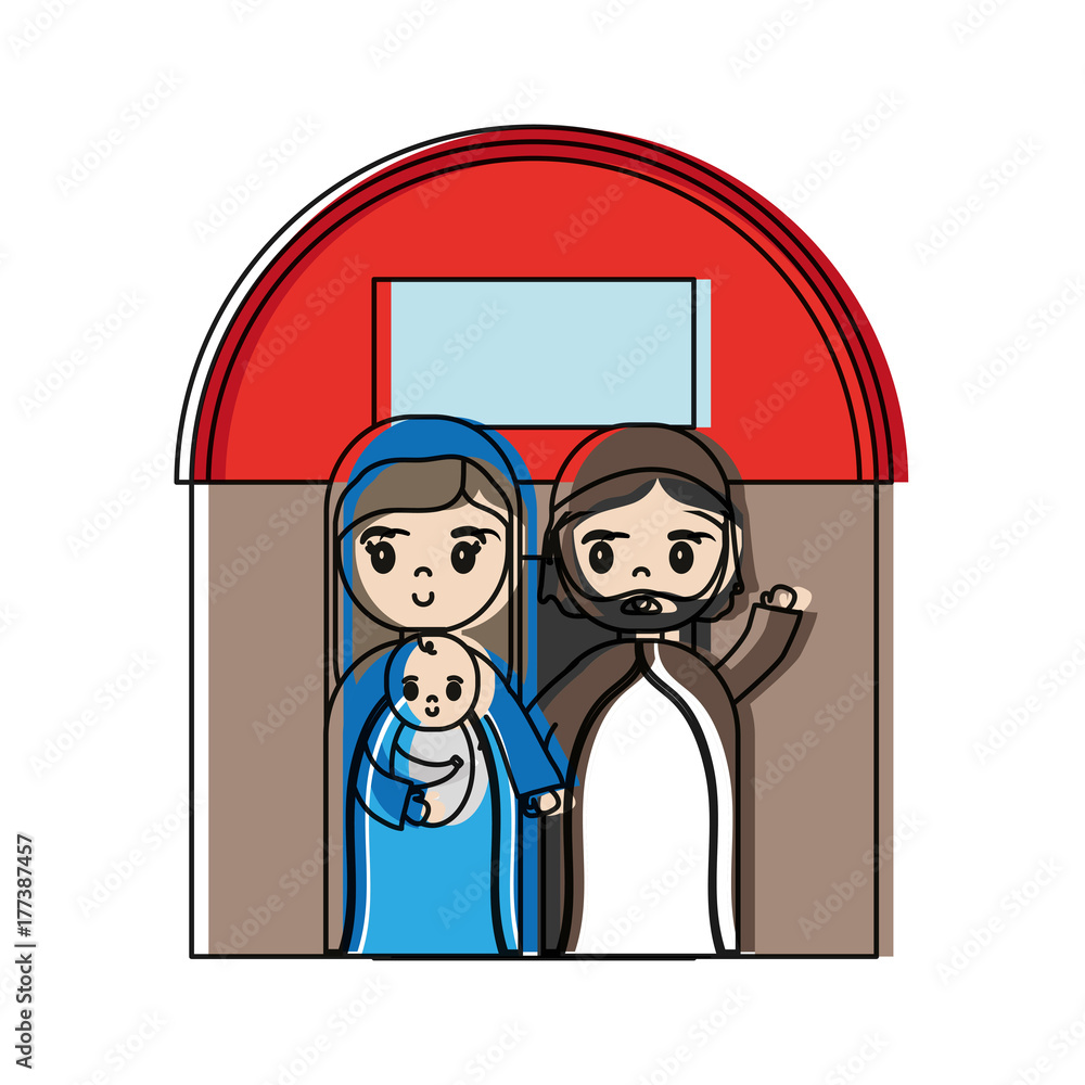 Sticker holy family icon