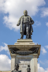 Fototapeta na wymiar Camillo Benso, Count of Cavour statue in Rome