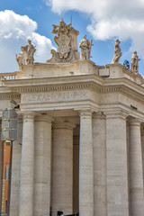 Fototapeta na wymiar Colonnades in Piazza San Pietro (St. Peter's Square) in Vatican City