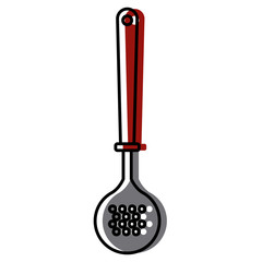 Frying spoon kitchen utensil icon vector illustration graphic design