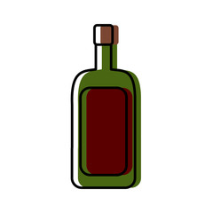 Wine glass bottle icon vector illustration graphic design