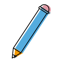 Woden pencil isolated icon vector illustration graphic design