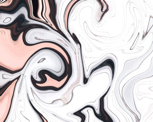 Stylish liquid ink pink marble vector texture abstract background