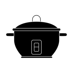 Rice cooker kitchen utensil icon vector illustration graphic design