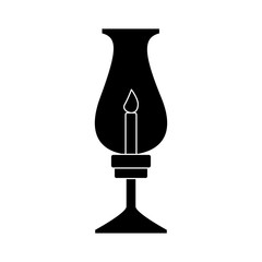 Old lantern with candle icon vector illustration graphic design