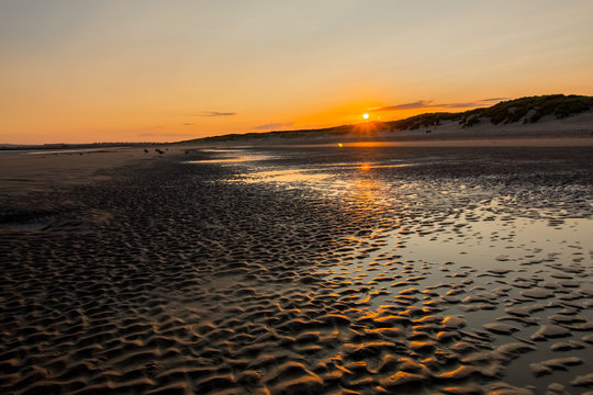 Sunset At Camber Sands Beach England