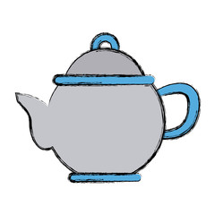 Porcelain teapot utensil icon vector illustration graphic design