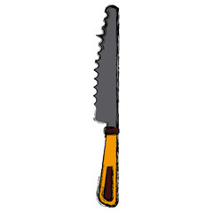Kitchen knife utensil icon vector illustration graphic design