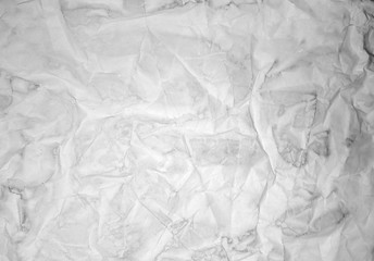 White or light grey wrinkled paper texture