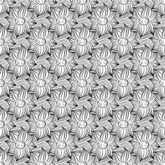 Fototapeta na wymiar Ornamental seamless pattern. Black and white