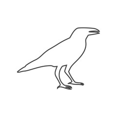 Crow vector illustration design, Crow silhouette 