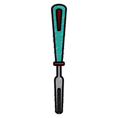 Fork bayonet kitchen utensil icon vector illustration graphic design