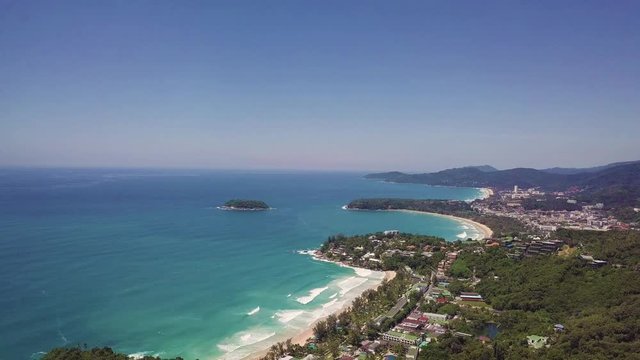 View photos taken by drones.Kata Noi, Karon Beach and Karon Beach. phuket thailand