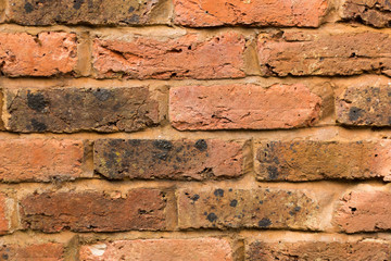 Old brick wall closeup