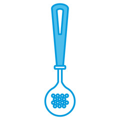 Frying spoon kitchen utensil icon vector illustration graphic design