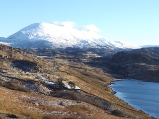 View down Loch Inchard , Kinlochbervie, Scotland, UK - January 2016 © Tara George