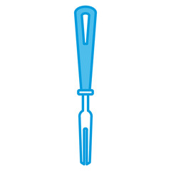 Fork bayonet kitchen utensil icon vector illustration graphic design
