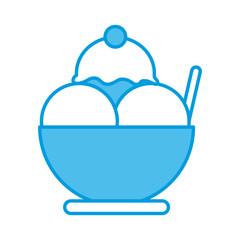 Ice cream cup icon vector illustration graphic design