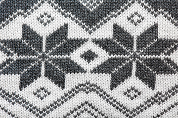 Winter themed wool pattern macro