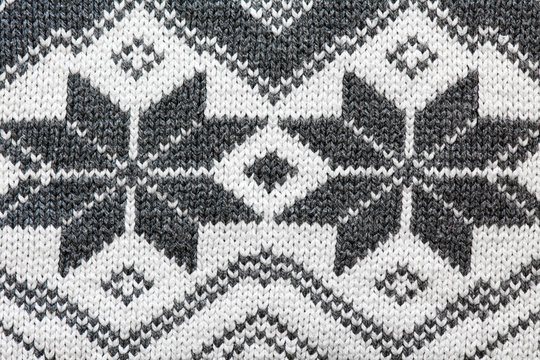 Winter themed wool pattern macro