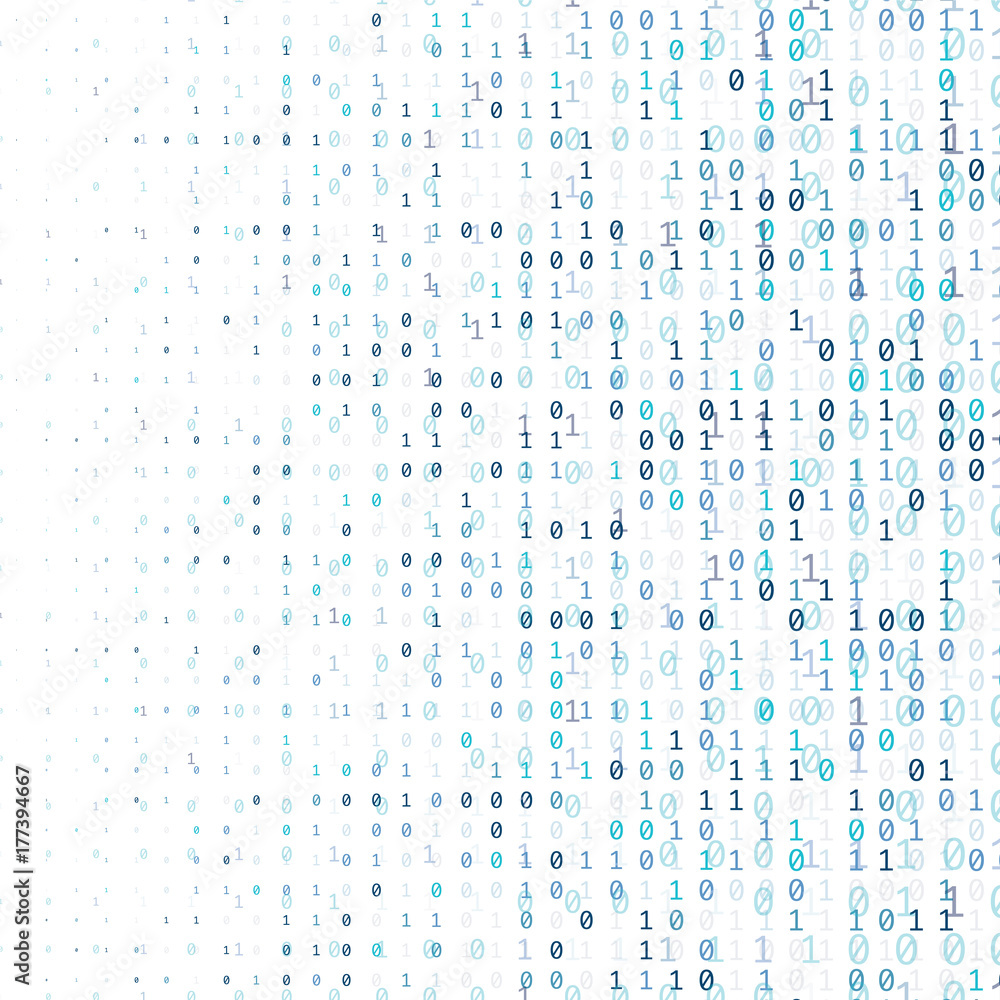 Poster Binary code digital technology background made with zeros and ones