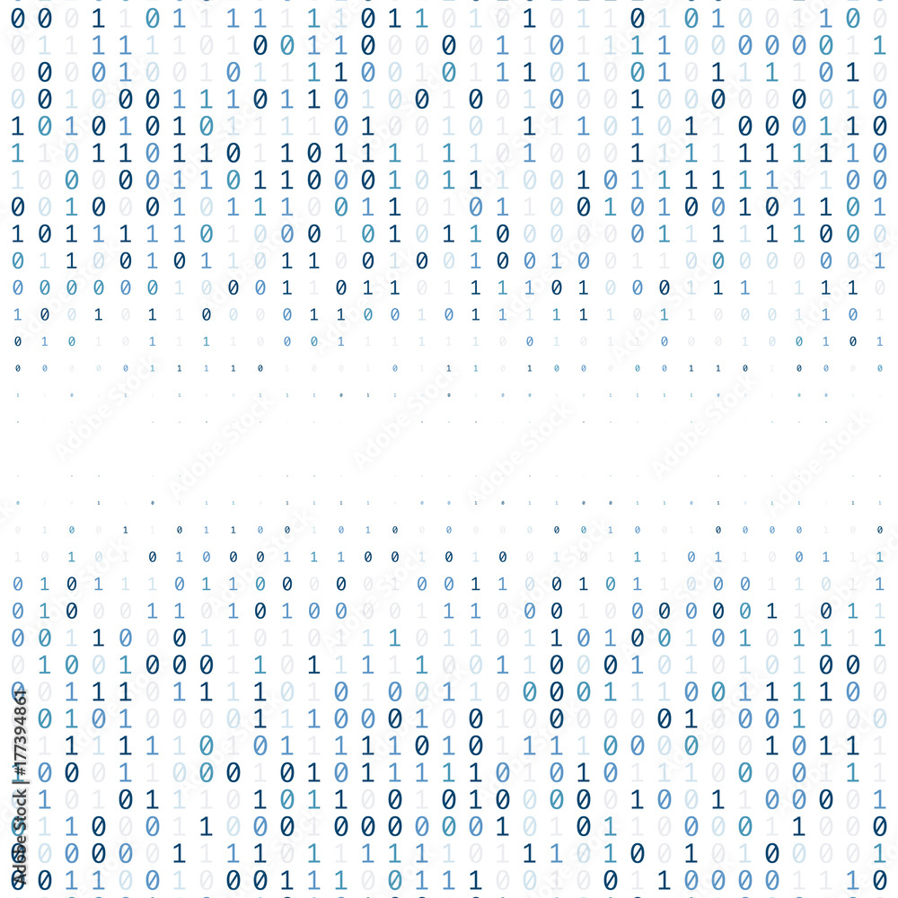 Poster Binary code digital technology background made with zeros and ones