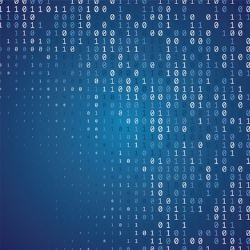 Binary code digital technology background made with zeros and ones