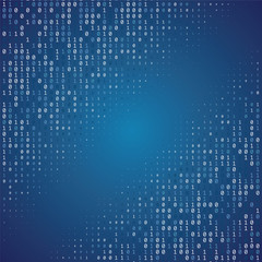 Binary code digital technology background made with zeros and ones