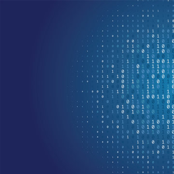 Binary code digital technology background made with zeros and ones