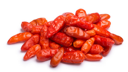 Dried chile Pequins C. annuum, paths