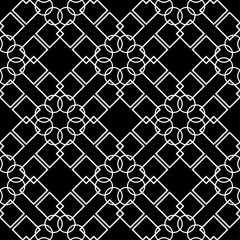 Black and white geometric print. Seamless pattern - 177395687