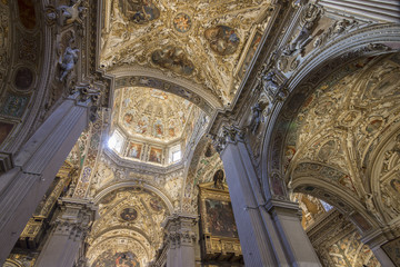 The Basilica of Santa Maria Maggiore, with an original Romanesque Greek cross plan and decoration from a 17th century Baroque renovation