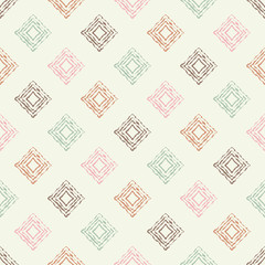 Ethnic boho seamless pattern. Scribble texture. Retro motif. Textile rapport.