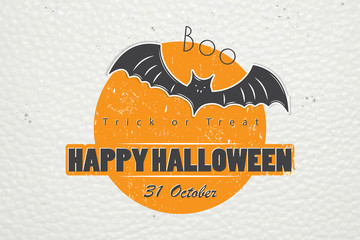 Happy Halloween. Invitation to a party of Halloween. Typographic labels, stickers, logos and badges.
