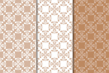 Brown and beige floral backgrounds