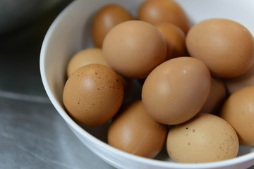 eggs in white bowl