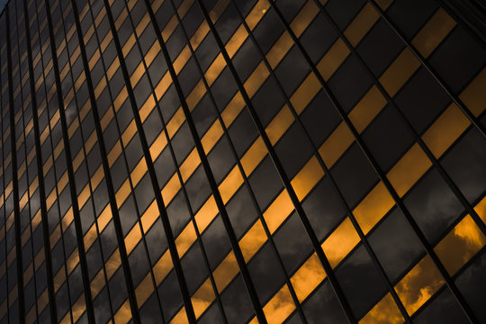 abstract orange  building