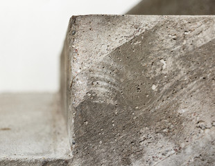 Concrete stairs step in loft style house.