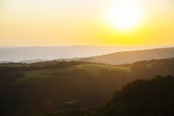 Sunrise in the mountains