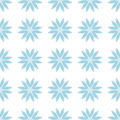 Light blue and white floral seamless pattern