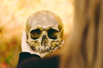 girl facing death and pondering the future