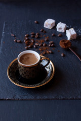 Obraz na płótnie Canvas Turkish coffee and Turkish delight