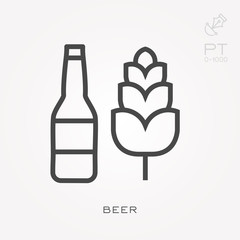 Line icon beer