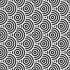 Geometric ornament. Black and white seamless pattern