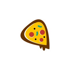 unique pizza logo illustration