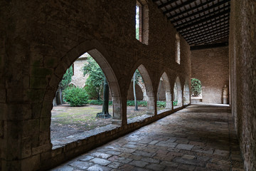 Obraz premium Details of the Monastery of Santes Creus 12th century Cistercian abbey (Tarragona-Spain)